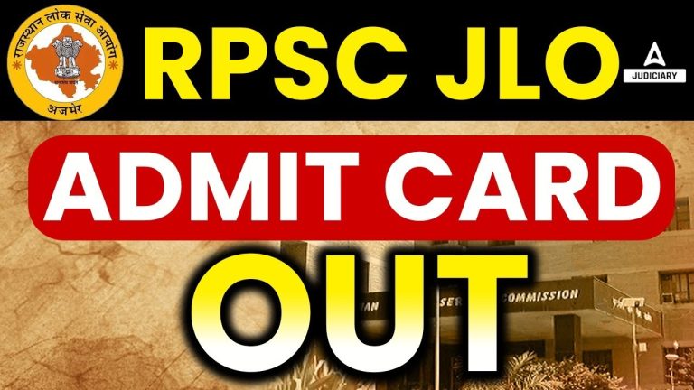 RPSC JLO admit card